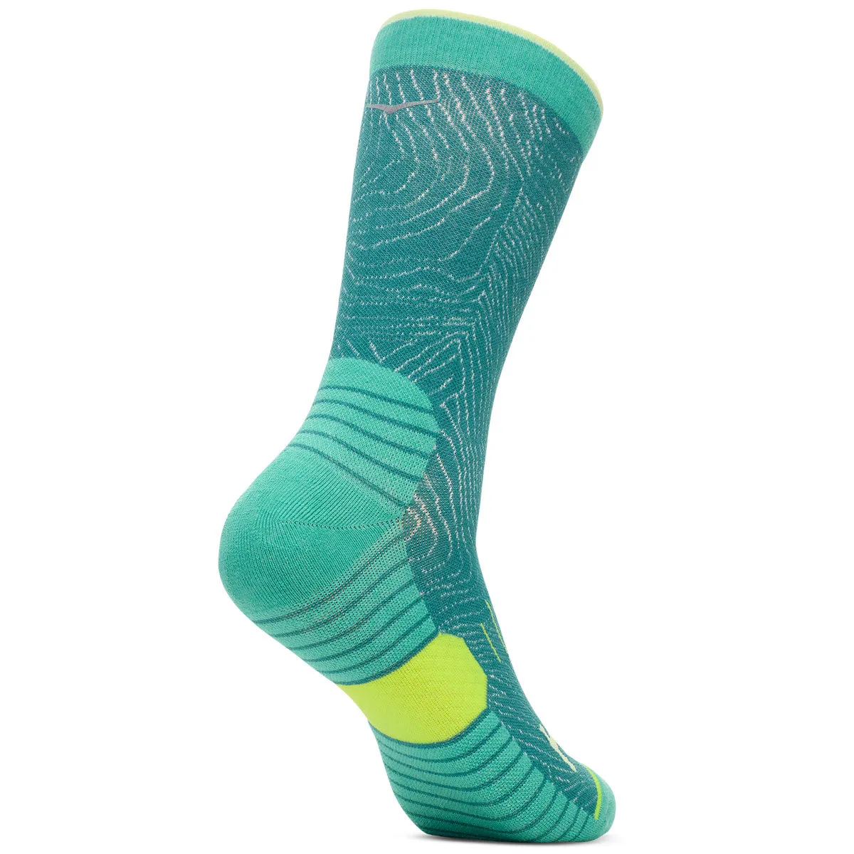 Hoka Crew 3 Pack Run Socks - Adult - Celery Root/Pink Twilight/Oceanic