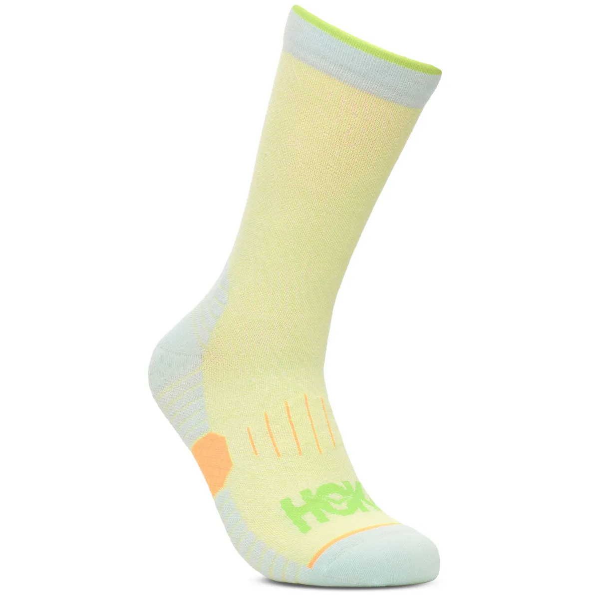 Hoka Crew 3 Pack Run Socks - Adult - Celery Root/Pink Twilight/Oceanic