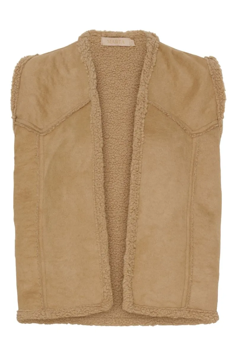 Johanne Vest 85552 | Dark Beige | Vest fra Marta du Chateau