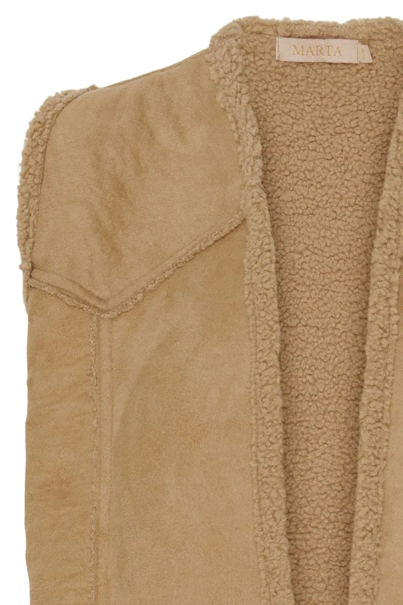 Johanne Vest 85552 | Dark Beige | Vest fra Marta du Chateau