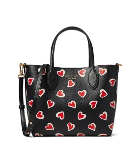 Kate Spade New York Bleecker Stencil Hearts Printed PVC Medium Crossbody Tote