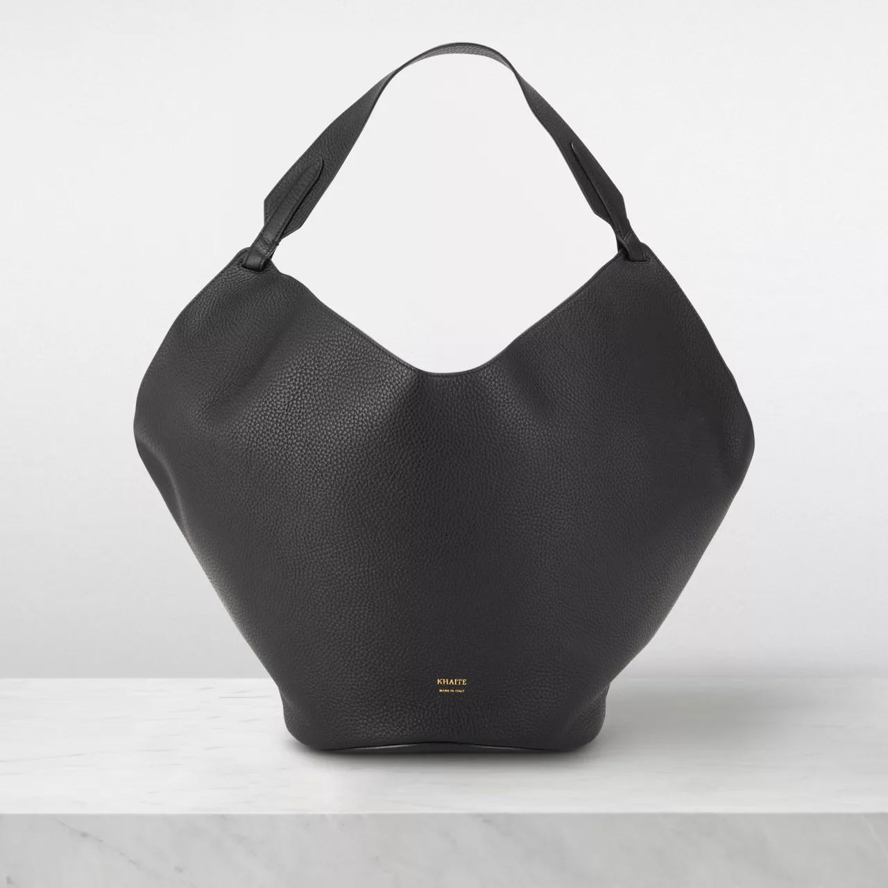 KHAITE Lotus Medium Hobo Bag - Black