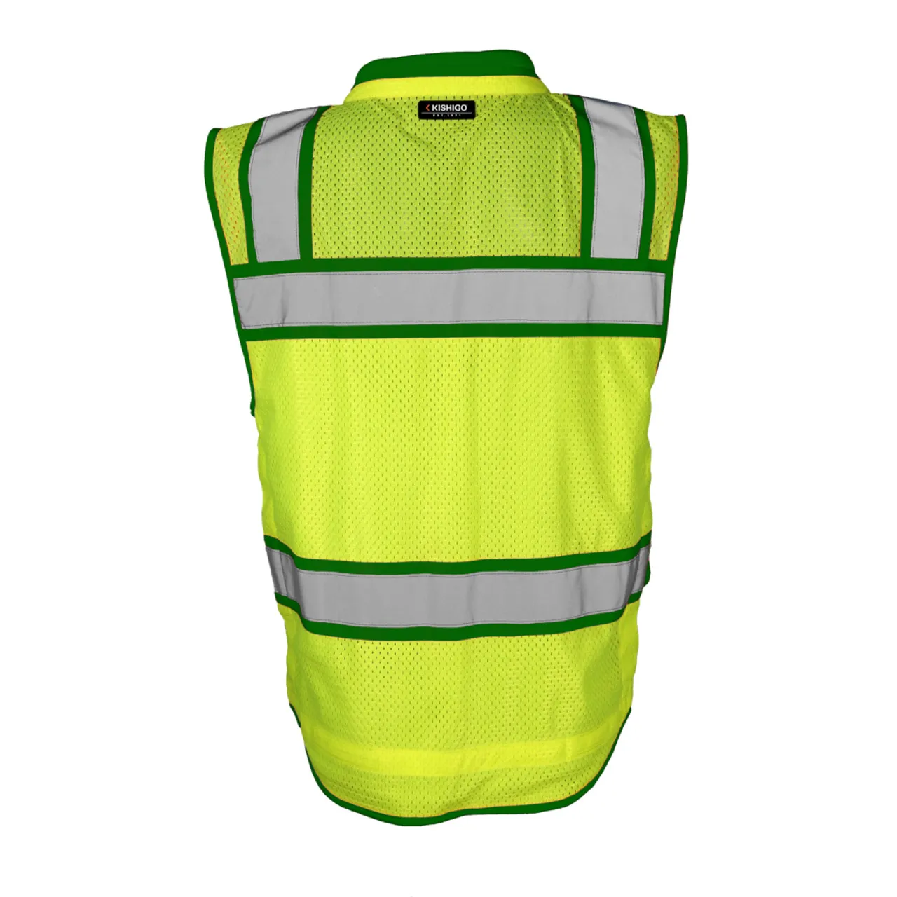 Kishigo Color Contrast High Performance Surveyors Vest Lime-Green S5044