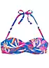 LASCANA Floral Underwired Bandeau Bikini Top