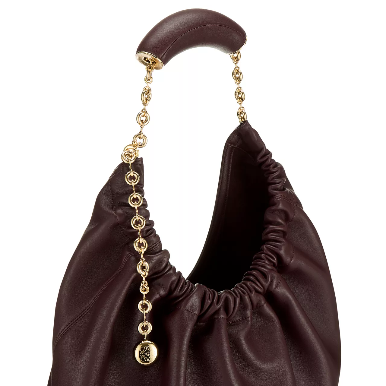 LOEWE Squeeze Medium Bag - Dark Burgundy