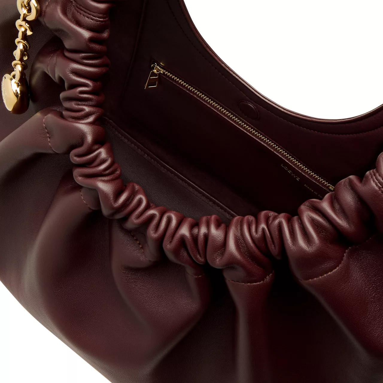 LOEWE Squeeze Medium Bag - Dark Burgundy