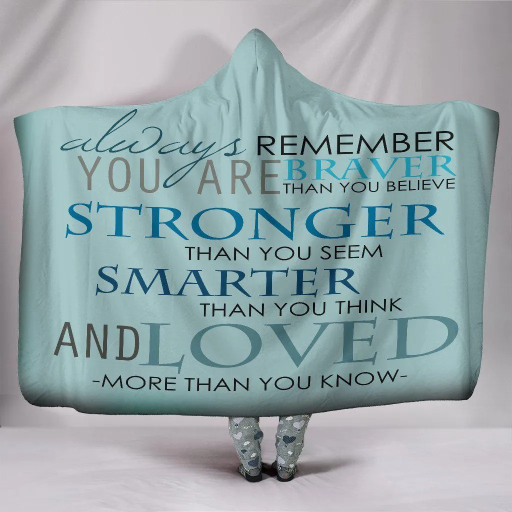 Loved More Than You Know Quote Hooded Blanket