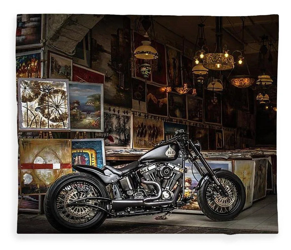 Motorcycle Painting - Blanket