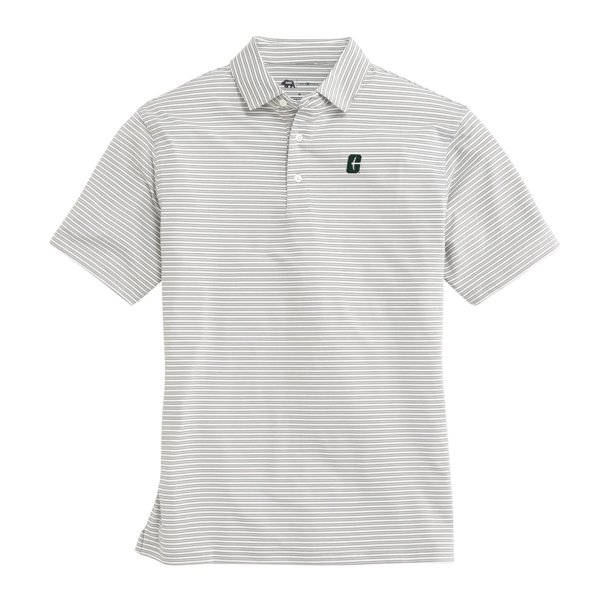 Mulligan Stripe UNC Charlotte Performance Polo