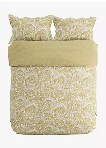 National Trust by Sanderson Tila Lime 100% Cotton Percale 180 Thread Count Duvet Cover Set | Kaleidoscope