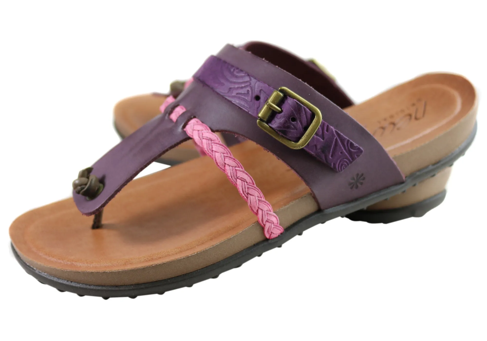 New Face Palms Womens Comfortable Leather Sandals Made In Brazil