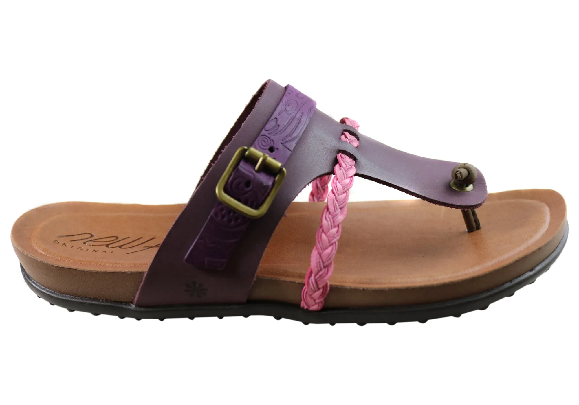 New Face Palms Womens Comfortable Leather Sandals Made In Brazil