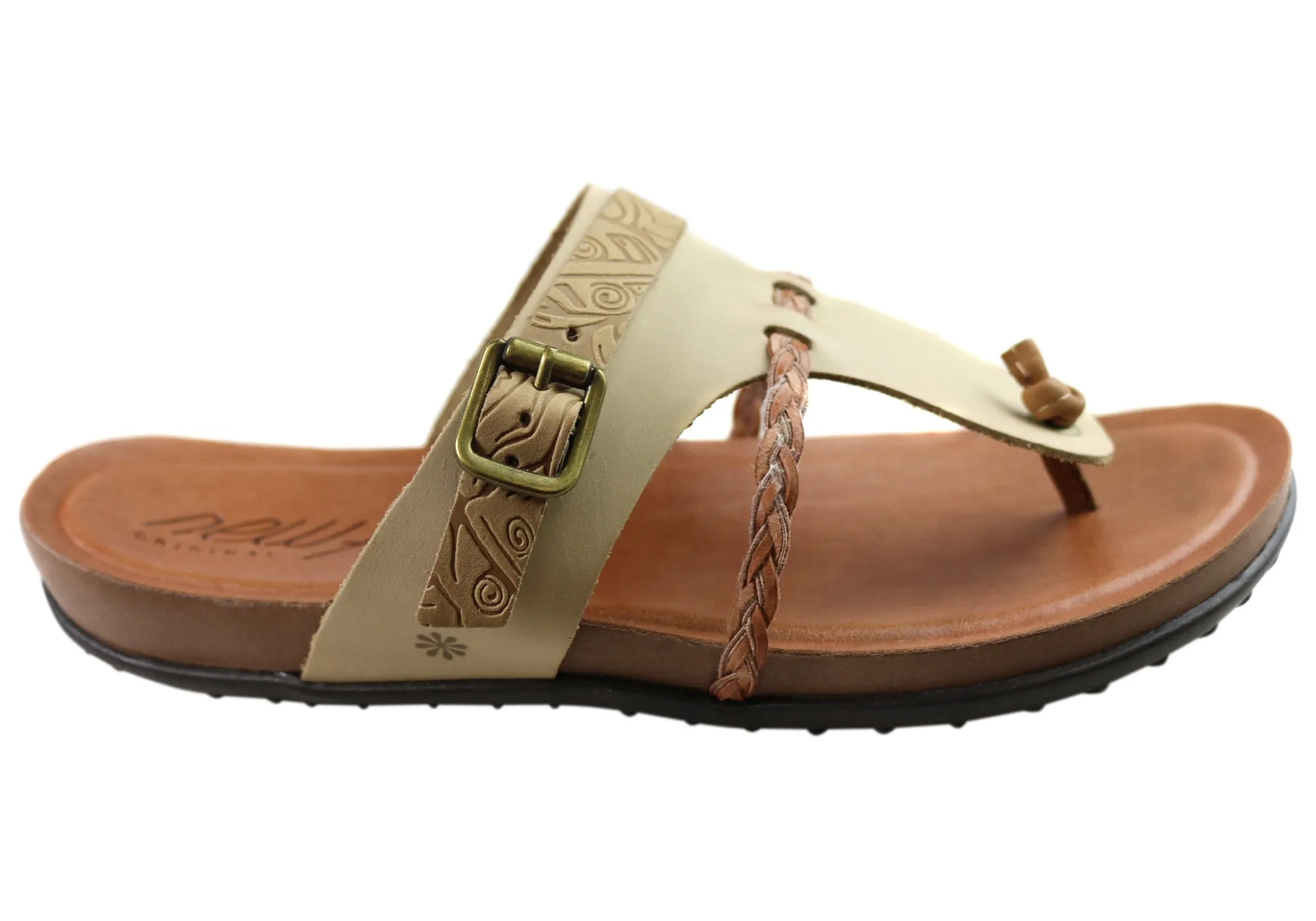 New Face Palms Womens Comfortable Leather Sandals Made In Brazil