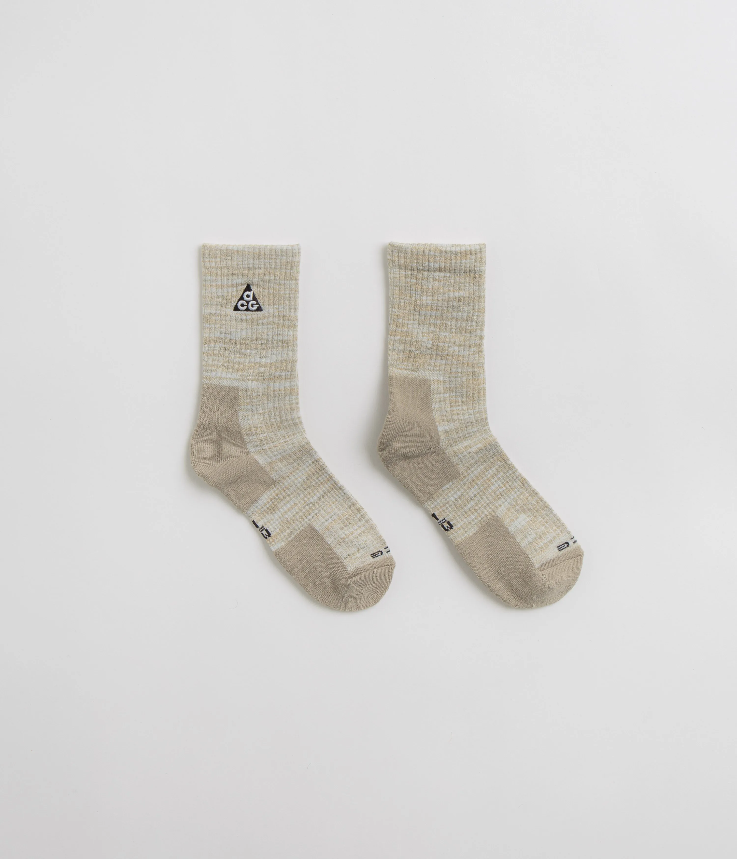 Nike ACG Everyday Cushioned Crew Socks - Light Bone / Volt / Khaki / Black