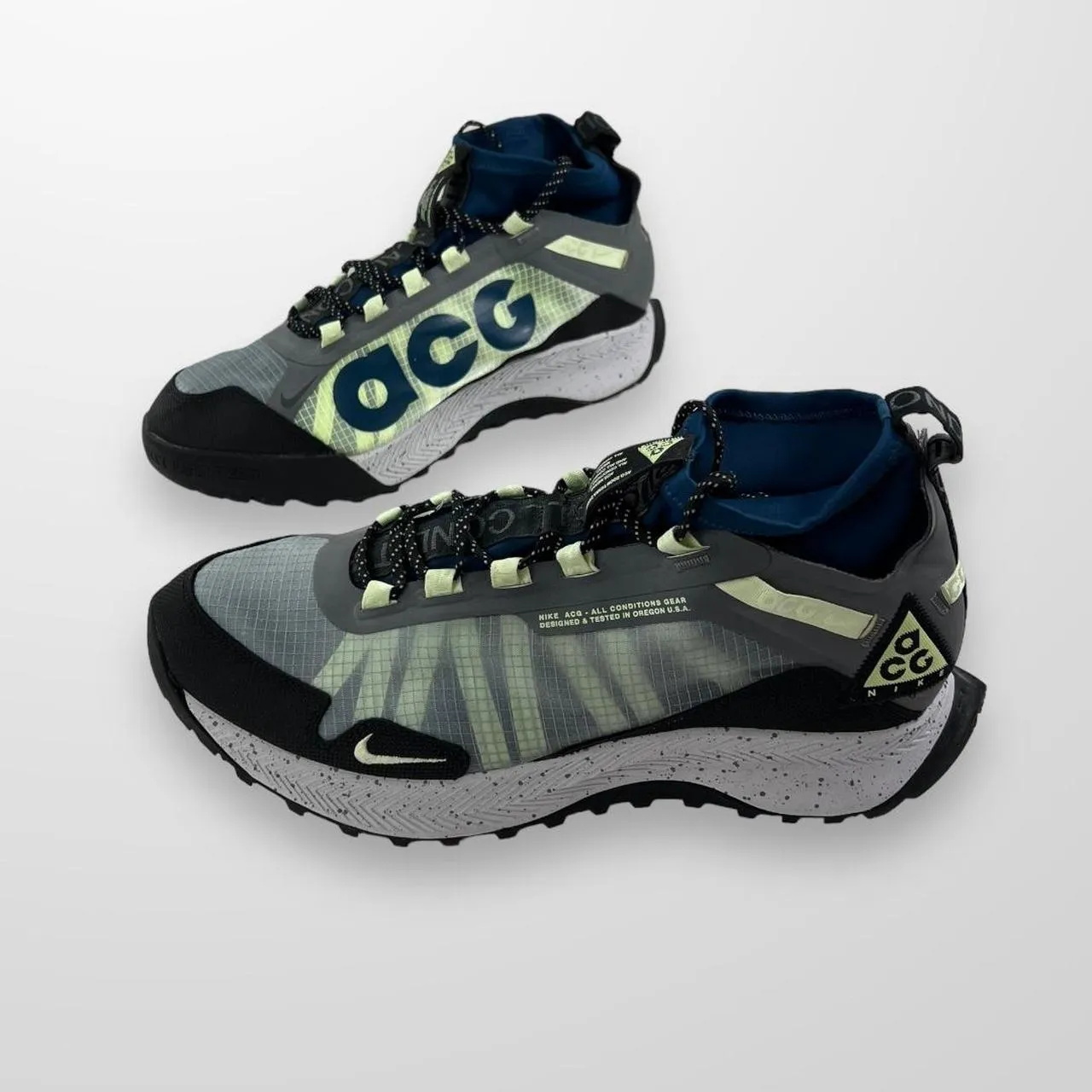 Nike ACG Zoom Terra Zaherra Trainers In Aviator Grey Barely Volt