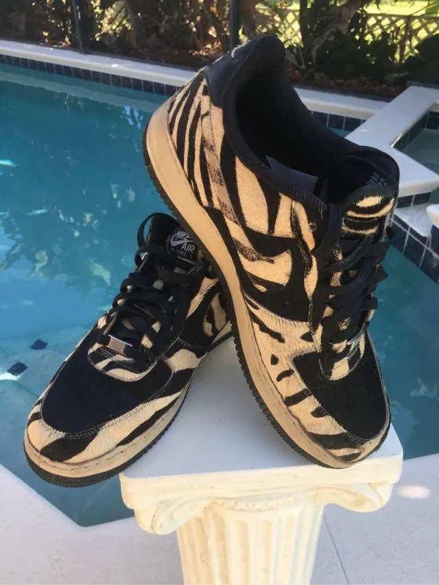 Nike Air Force 1 Nike ID (Rare) Tiger Animal Print Pony ...