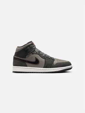 NIKE Air Jordan 1 Mid SE Grey/Orange