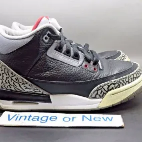 Nike Air Jordan III 3 Black Cement Retro GS 2011 sz 6Y