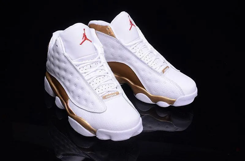 Nike Air Jordan Men 13 Retro White/Gold Basketball Men