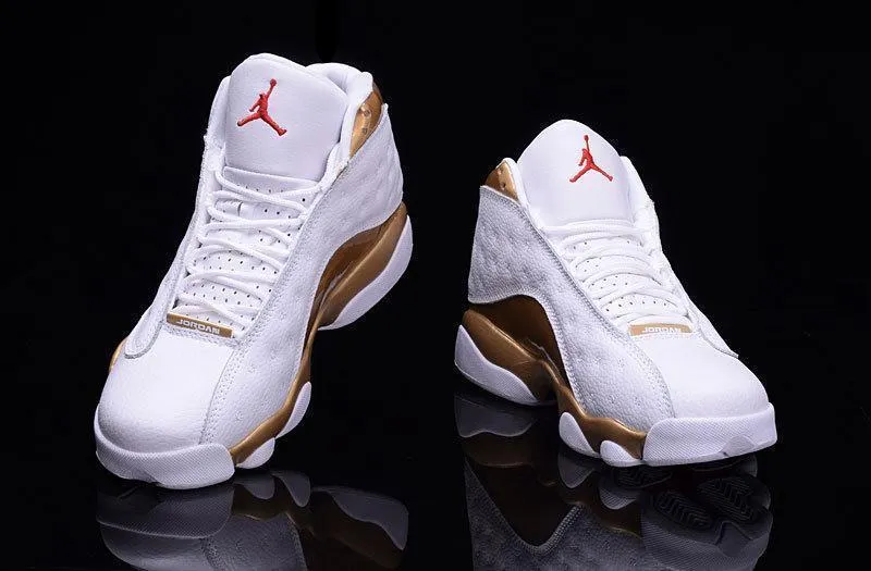 Nike Air Jordan Men 13 Retro White/Gold Basketball Men