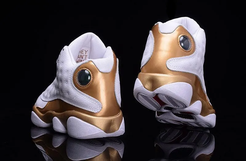 Nike Air Jordan Men 13 Retro White/Gold Basketball Men