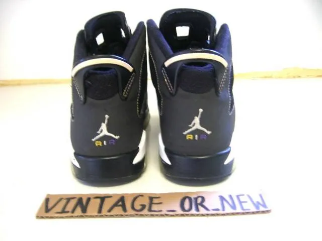 Nike Air Jordan VI 6 Lakers Retro 2010 sz 6.5Y