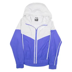 NIKE Mesh Lined Mens Windbreaker Jacket Blue Hooded M