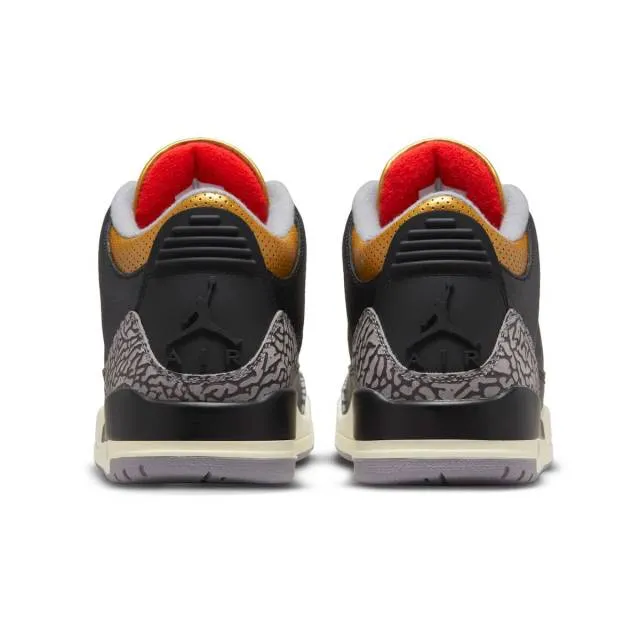 Nike Women's Air Jordan 3 Retro (Black Gold/ Black/ Fire...