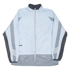 NIKE Womens Windbreaker Jacket Blue Colourblock UK 16