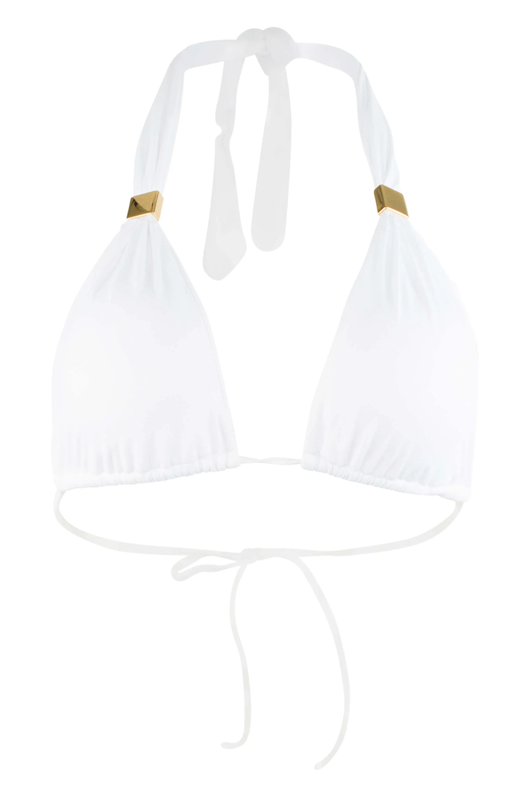 Nina Halter Bikini Top with Pads - White