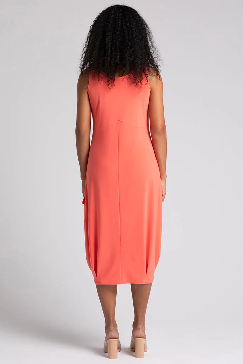 Nu Pleat Hem Tank Dress | Coral