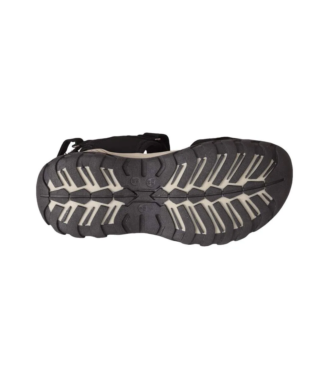 PDQ Womens/Ladies Toggle & Touch Fastening Sports Sandals (Black) - UTDF437