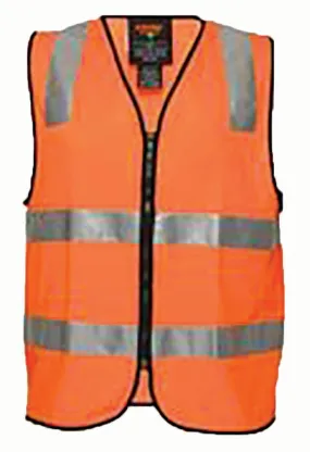 PORTWEST MZ108ORRS Vest - Day/Night Zip Security - Orange - Small