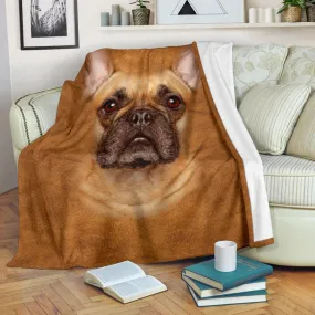 Premium Blanket French Bulldog Face Hair