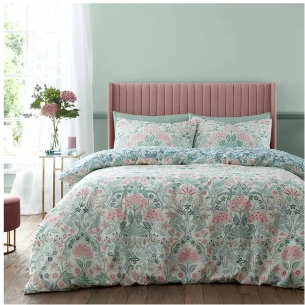 RHS Art Deco Hydrangea Superking Duvet Cover Set