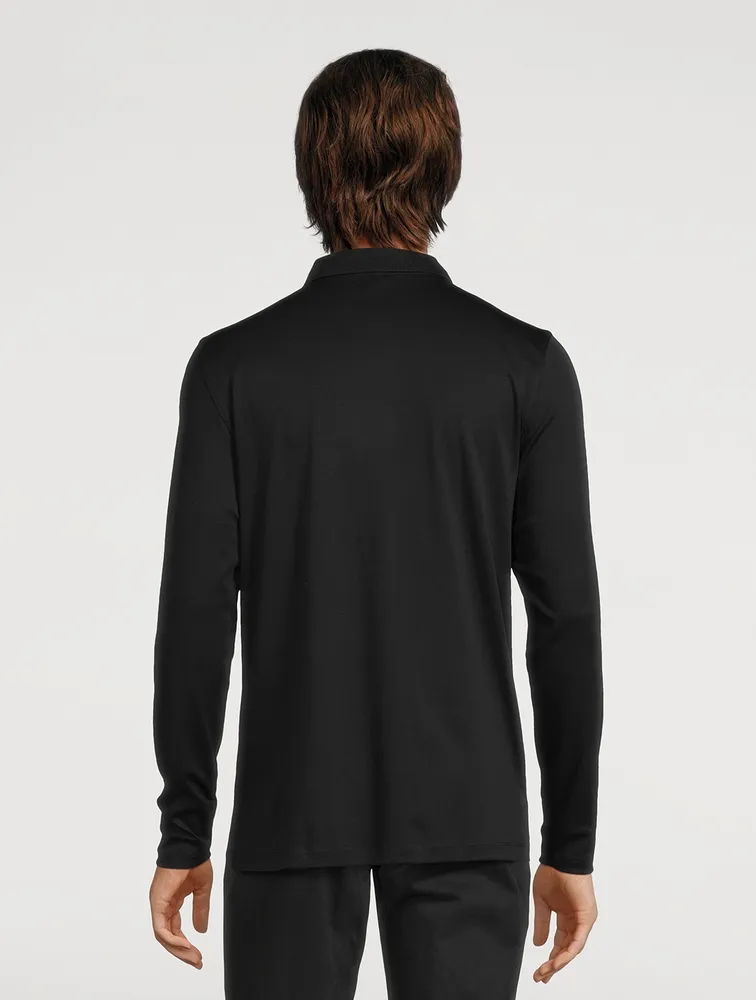 ROBERT BARAKETT Long-Sleeve Polo Shirt