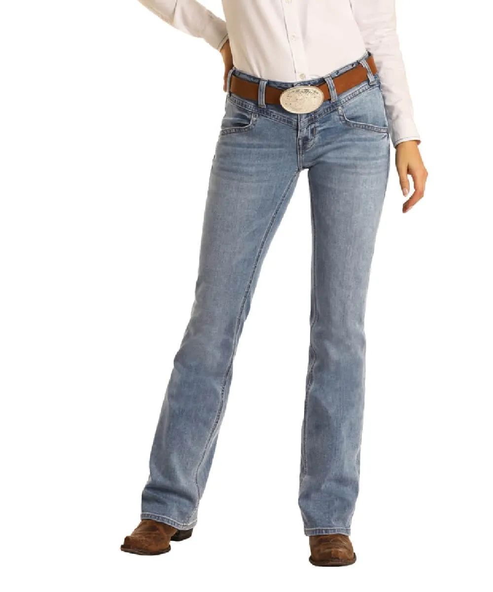 Rock & Roll Cowgirl Women's Stretch Boot Cut Riding Jean