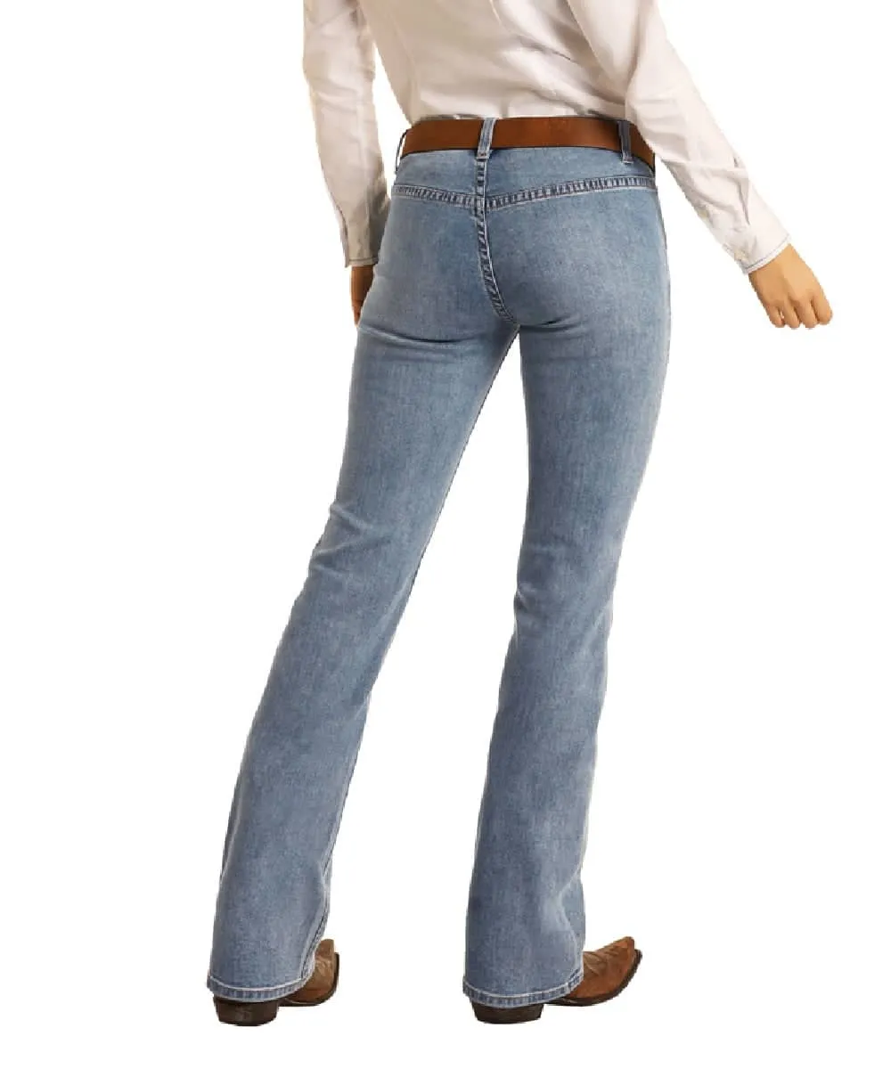 Rock & Roll Cowgirl Women's Stretch Boot Cut Riding Jean