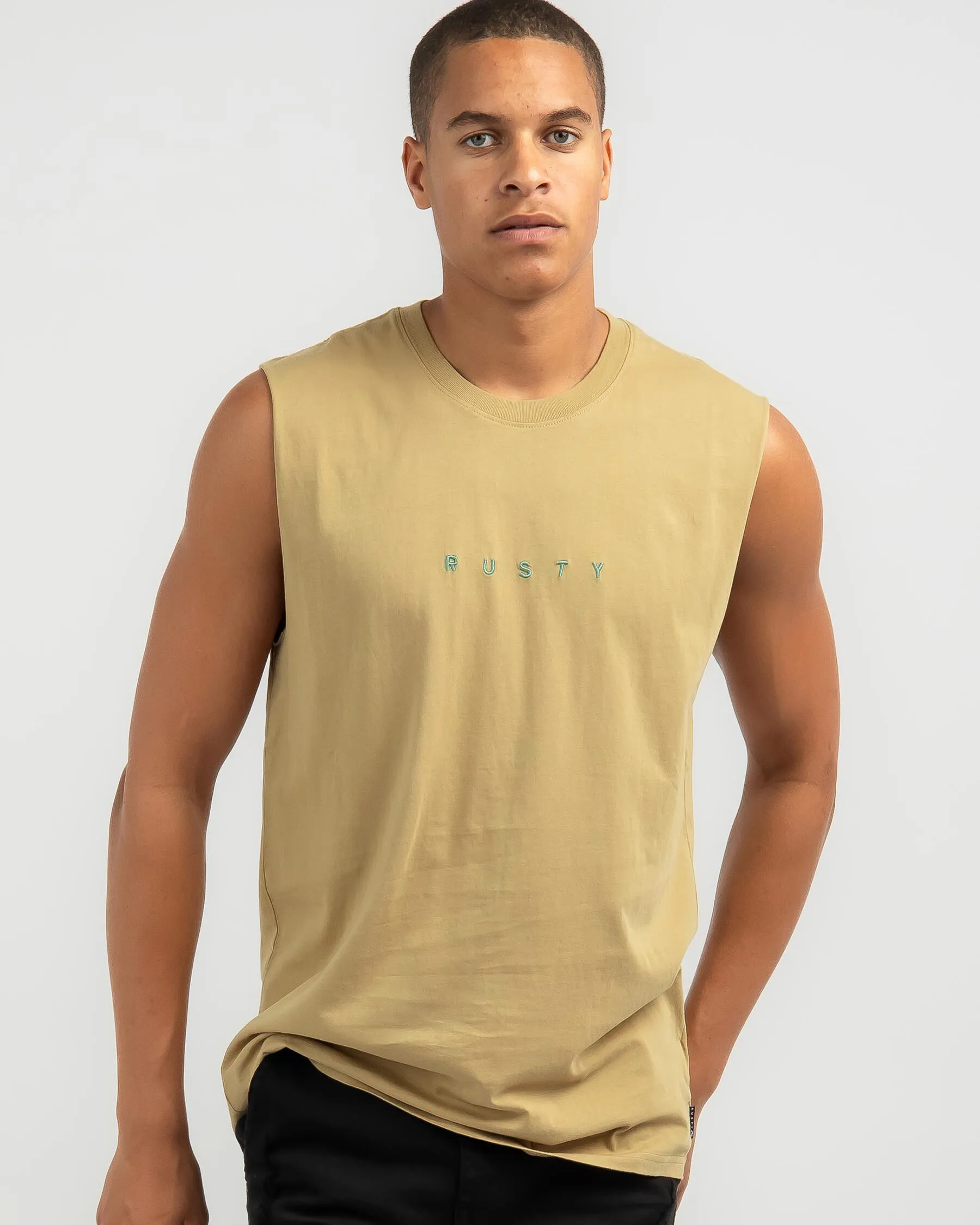 Rusty Short Cut Muscle Tank