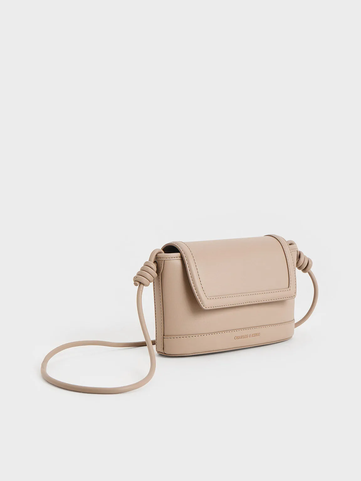 Sabine Knotted-Strap Bag - Taupe