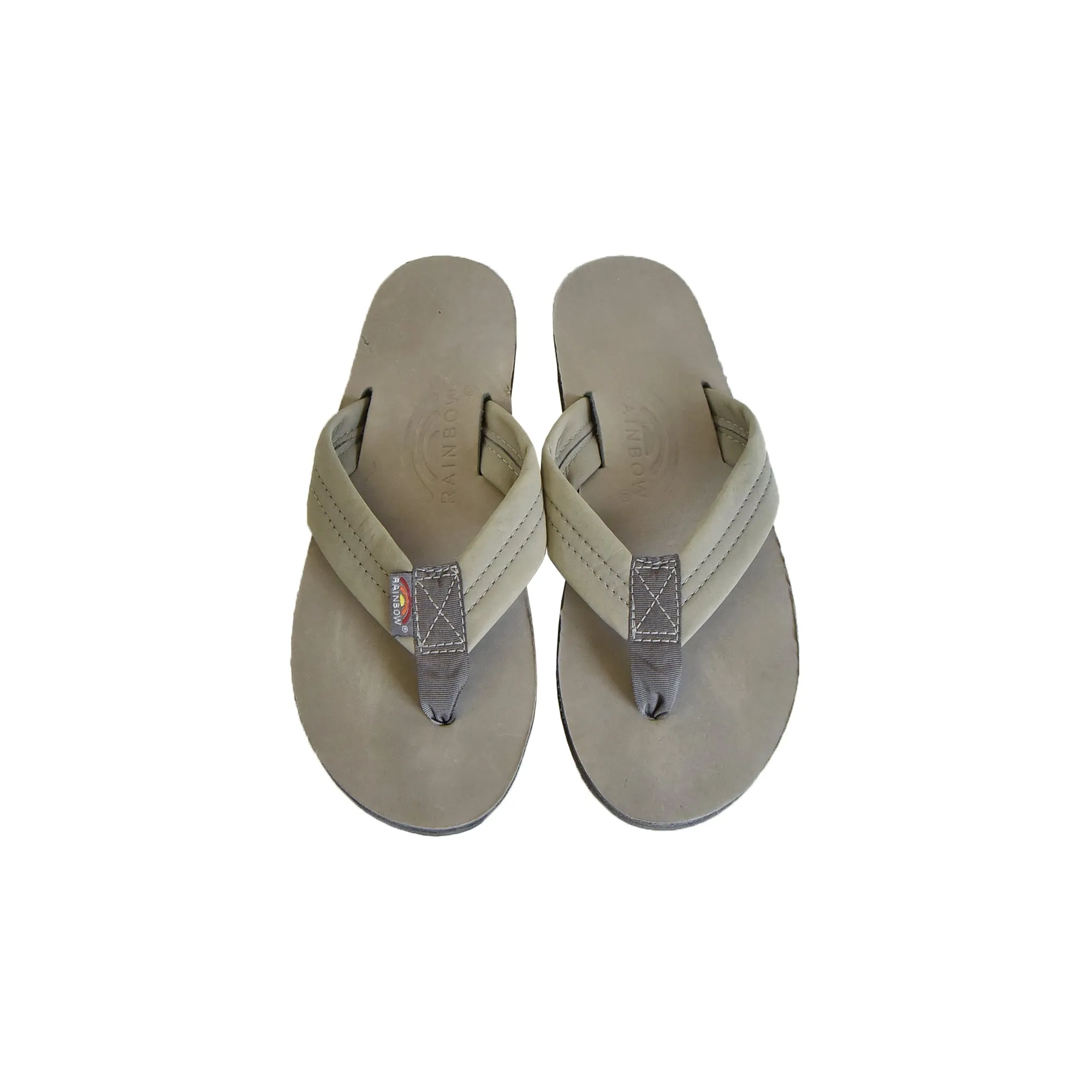 [SALE!] Rainbow Sandals Single Layer Premier Leather with Arch Support Womens - Grey