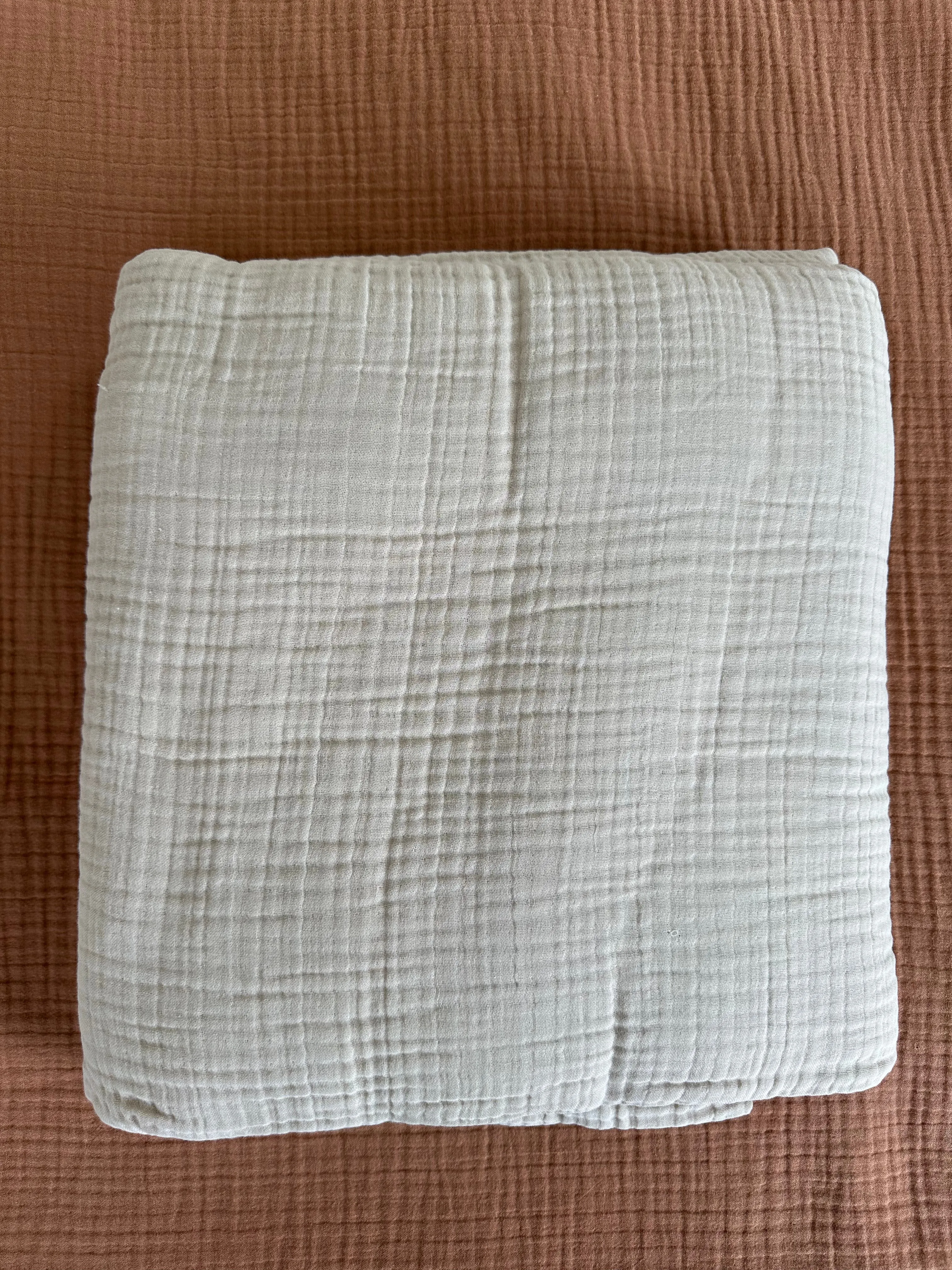 Sample - Reversible Double Gauze Duvet Cover in Oat