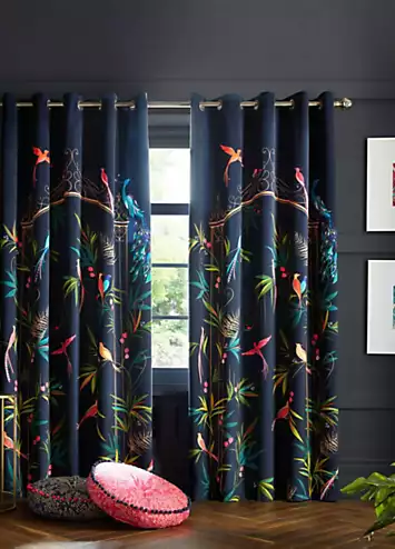 Sara Miller Enchanted Gate Lined Eyelet Curtains | Kaleidoscope