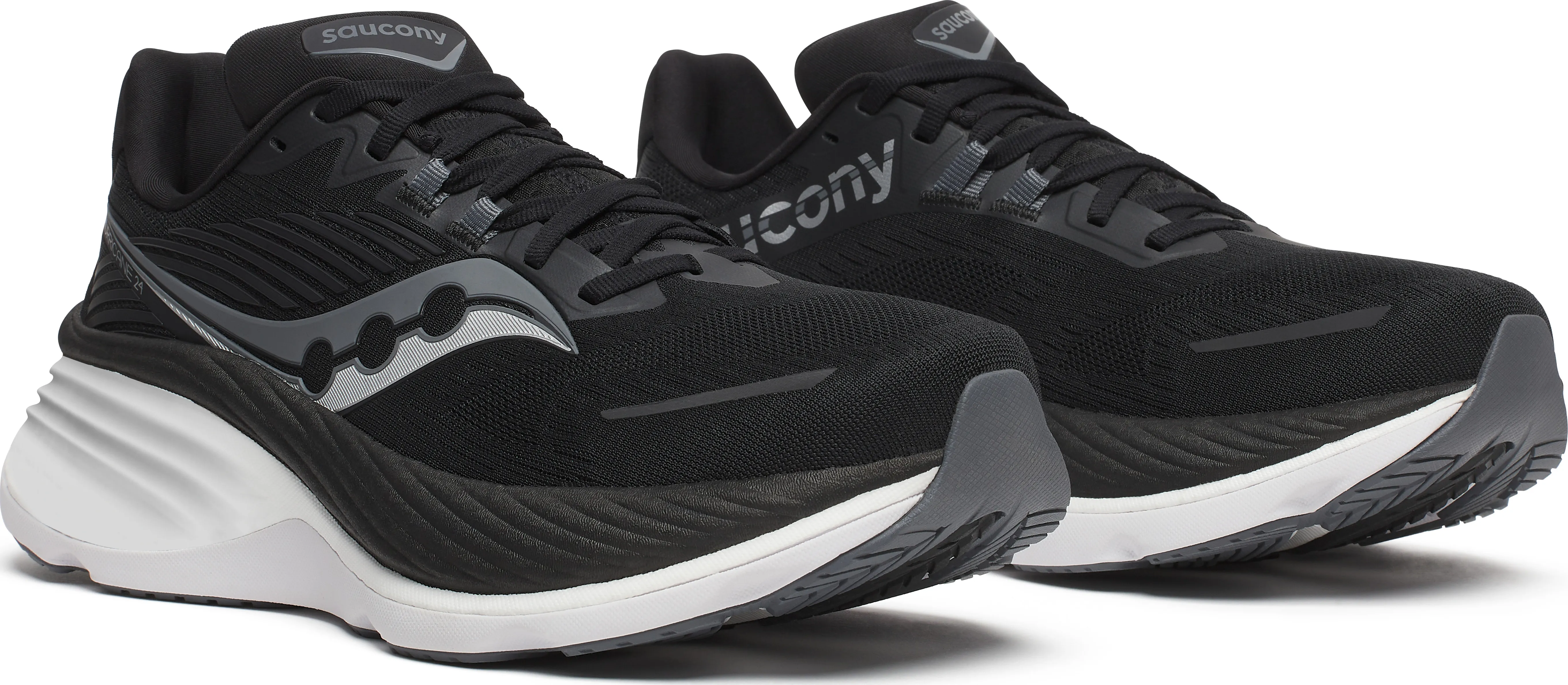 Saucony Men's Hurricane 24 Wide Black | Buy Saucony Men's Hurricane 24 Wide Black here | Outnorth