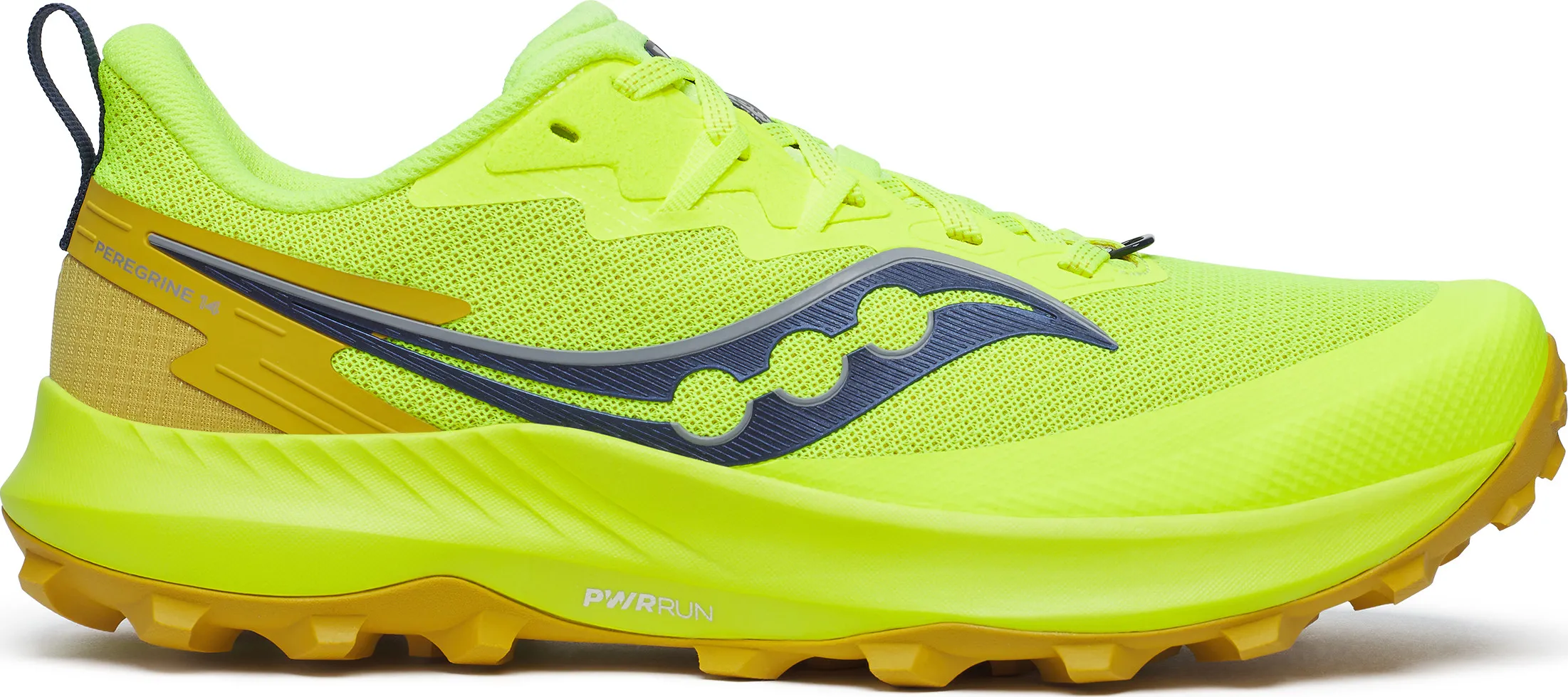 Saucony Men's Peregrine 14 Citron/Oak | Buy Saucony Men's Peregrine 14 Citron/Oak here | Outnorth