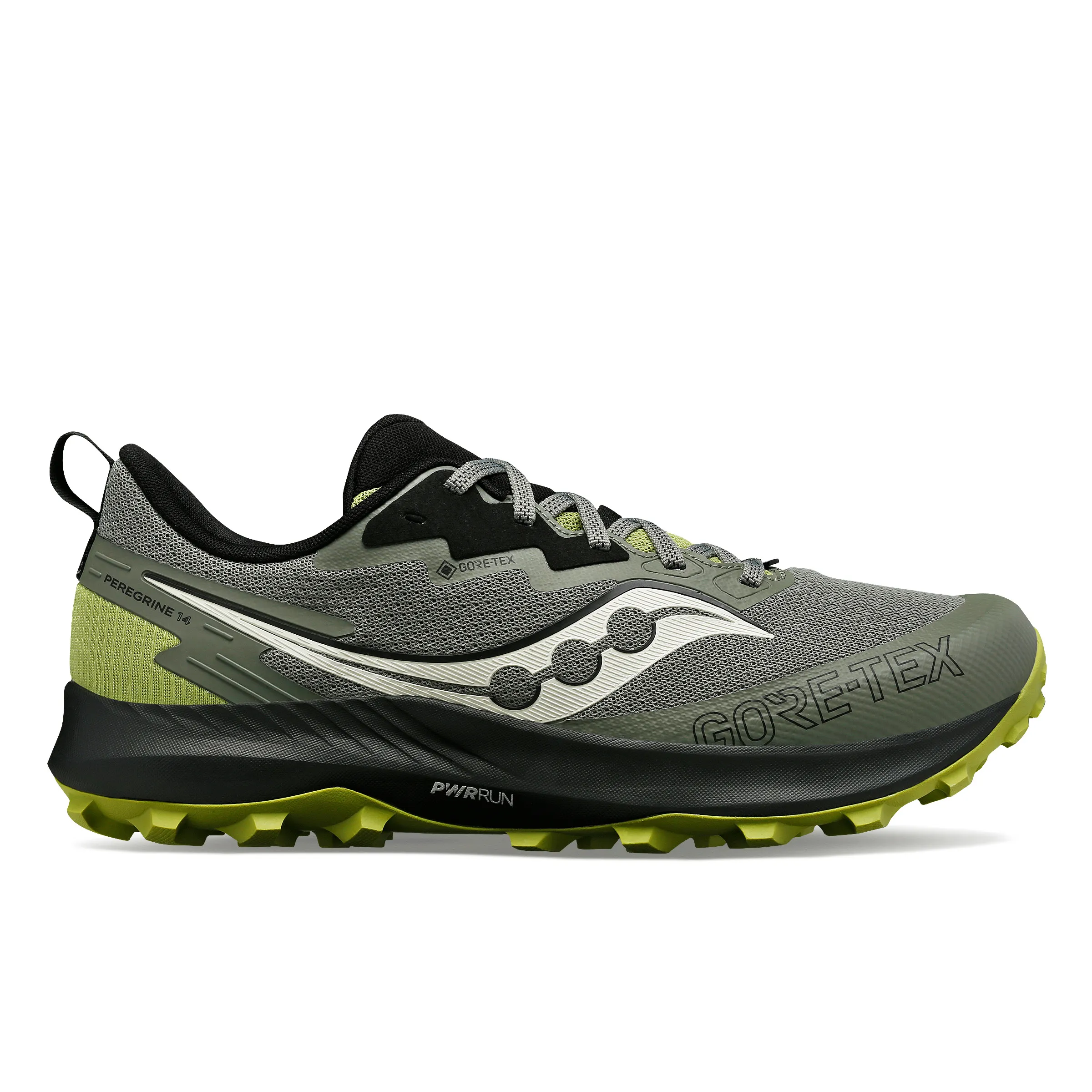 Saucony Men's Peregrine 14 GORE-TEX Bough/Olive | Buy Saucony Men's Peregrine 14 GORE-TEX Bough/Olive here | Outnorth