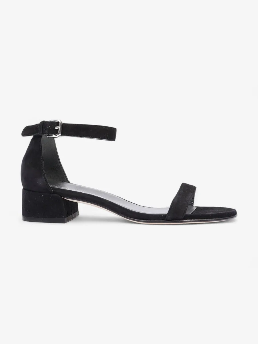 Stuart Weitzman Nudist June Sandals 35mm Black Suede EU 39 UK 6