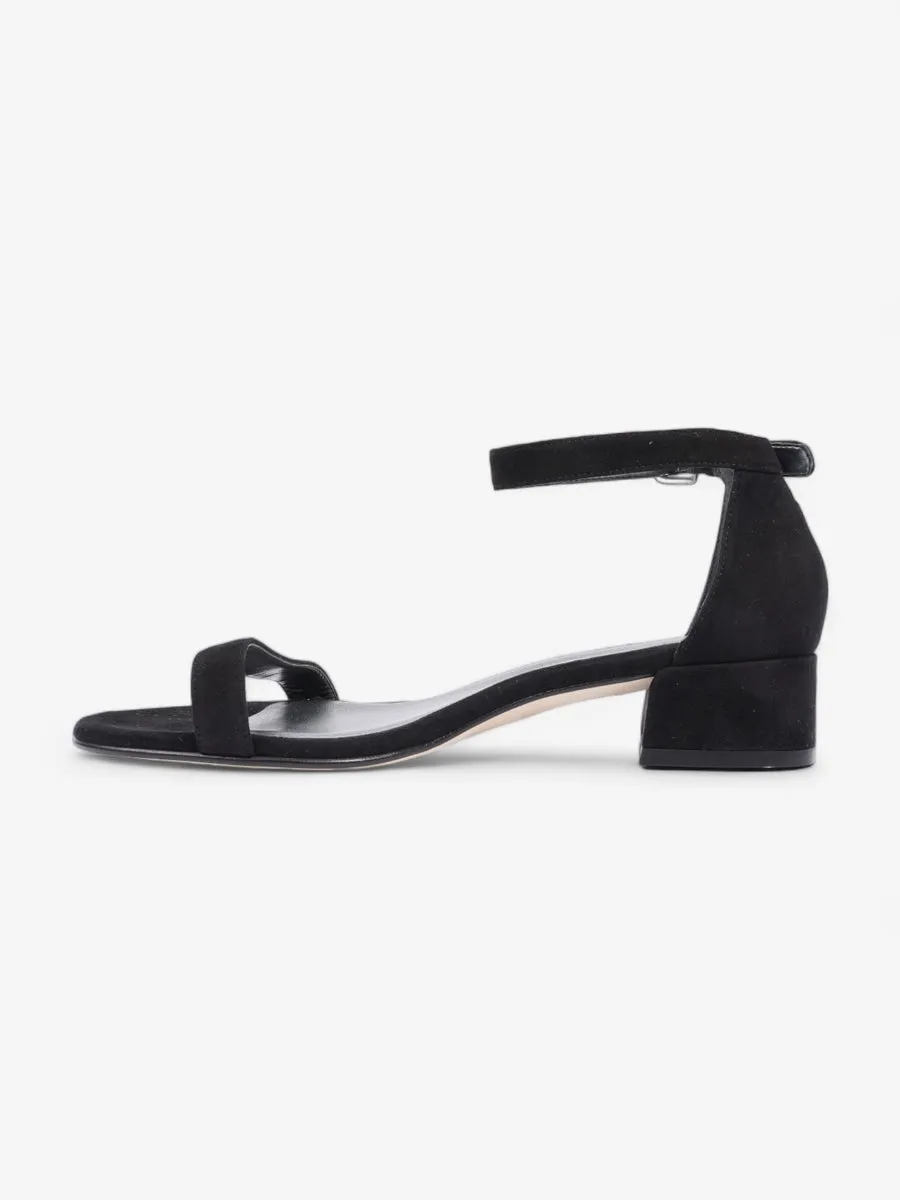 Stuart Weitzman Nudist June Sandals 35mm Black Suede EU 39 UK 6