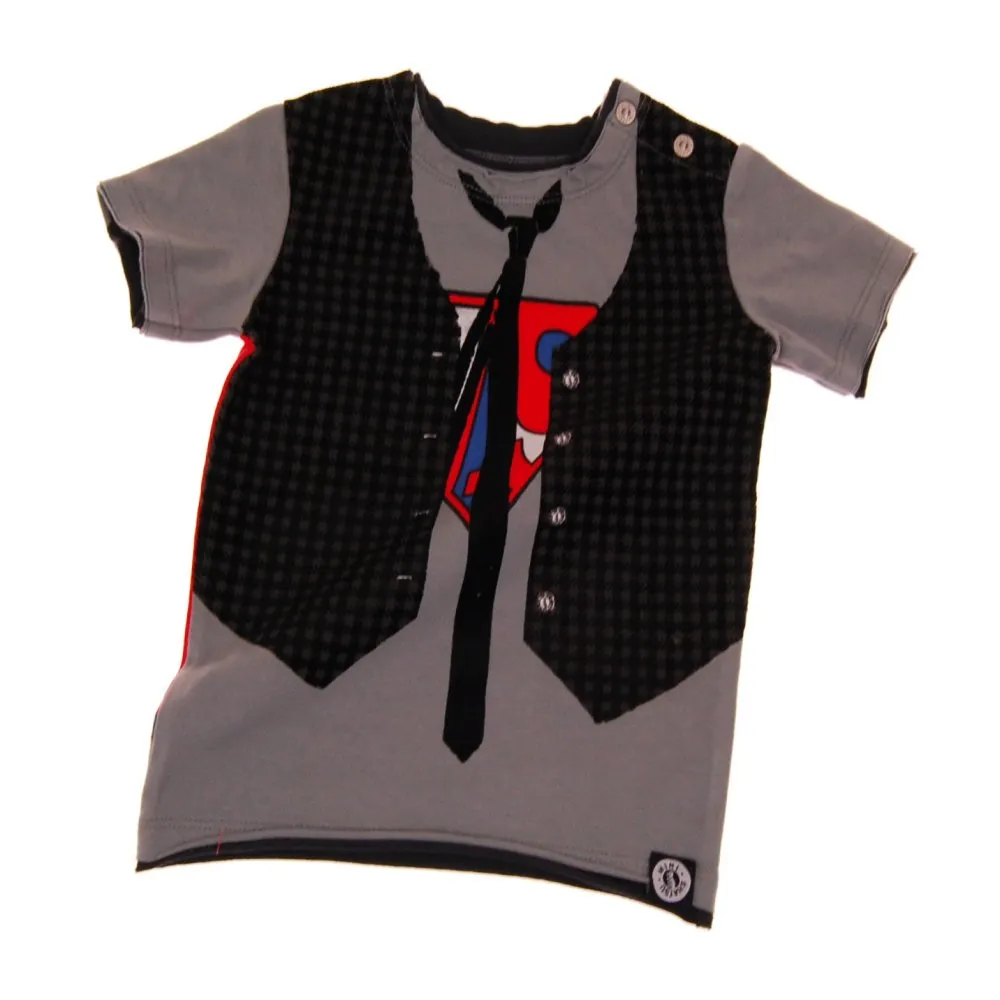 Super Hero Vest Baby T-Shirt by: Mini Shatsu