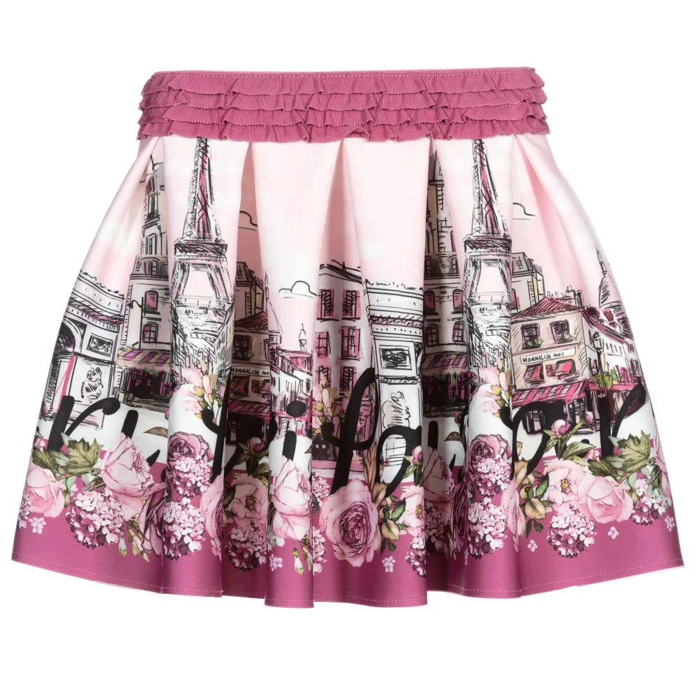 Teen Girls Pink Paris Skirt